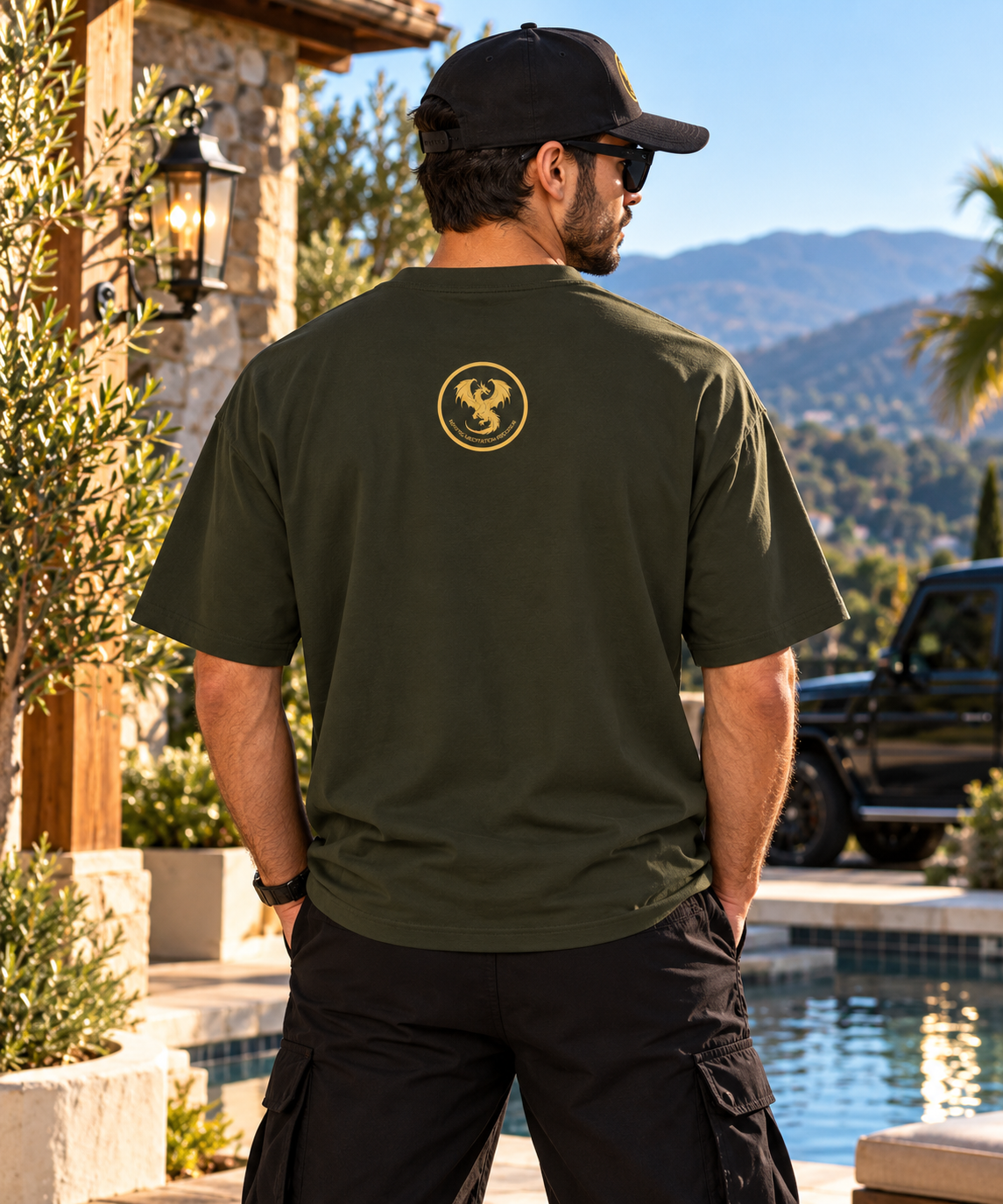 Oversized Cotton T-Shirt - Gold Dragon MMR (HV)