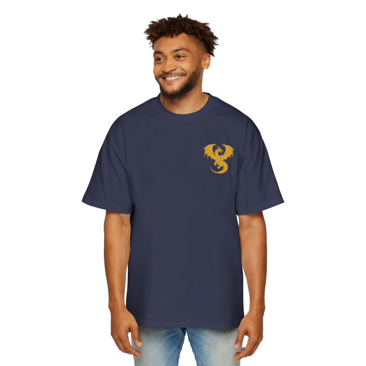 Oversized Men's T-Shirt - Gold Dragon MMR