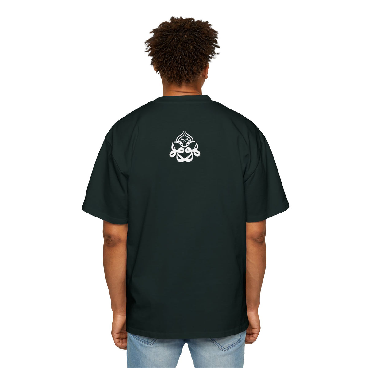 Heavyweight Oversized Cotton Tee - SMC Hu Wal Haq Chest & Back Graphic
