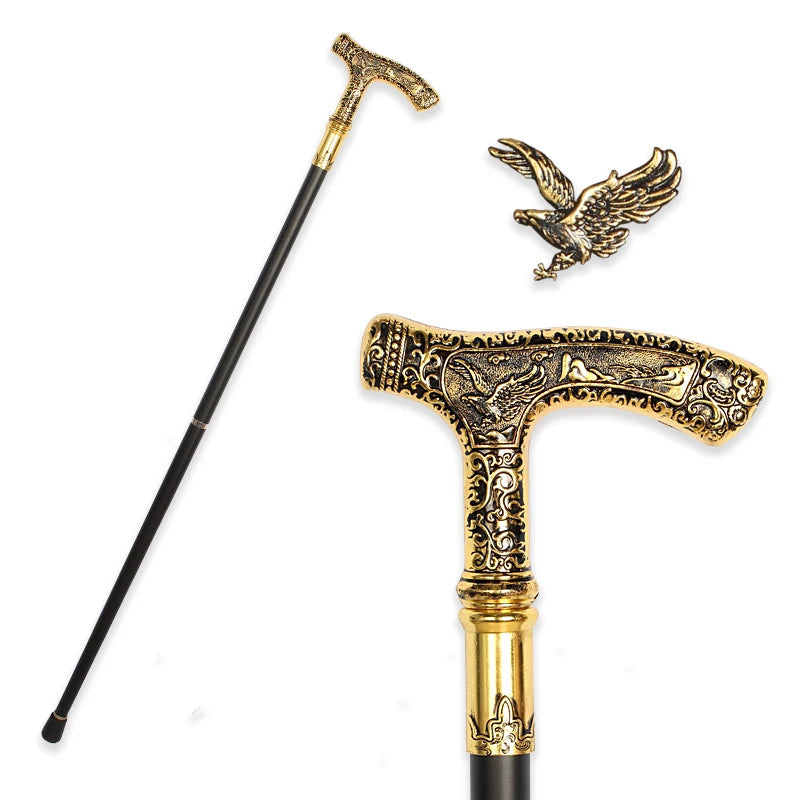 Eagle Engraved Sunnah Luxury Cane – Detachable Spiritual Vintage Walking Stick
