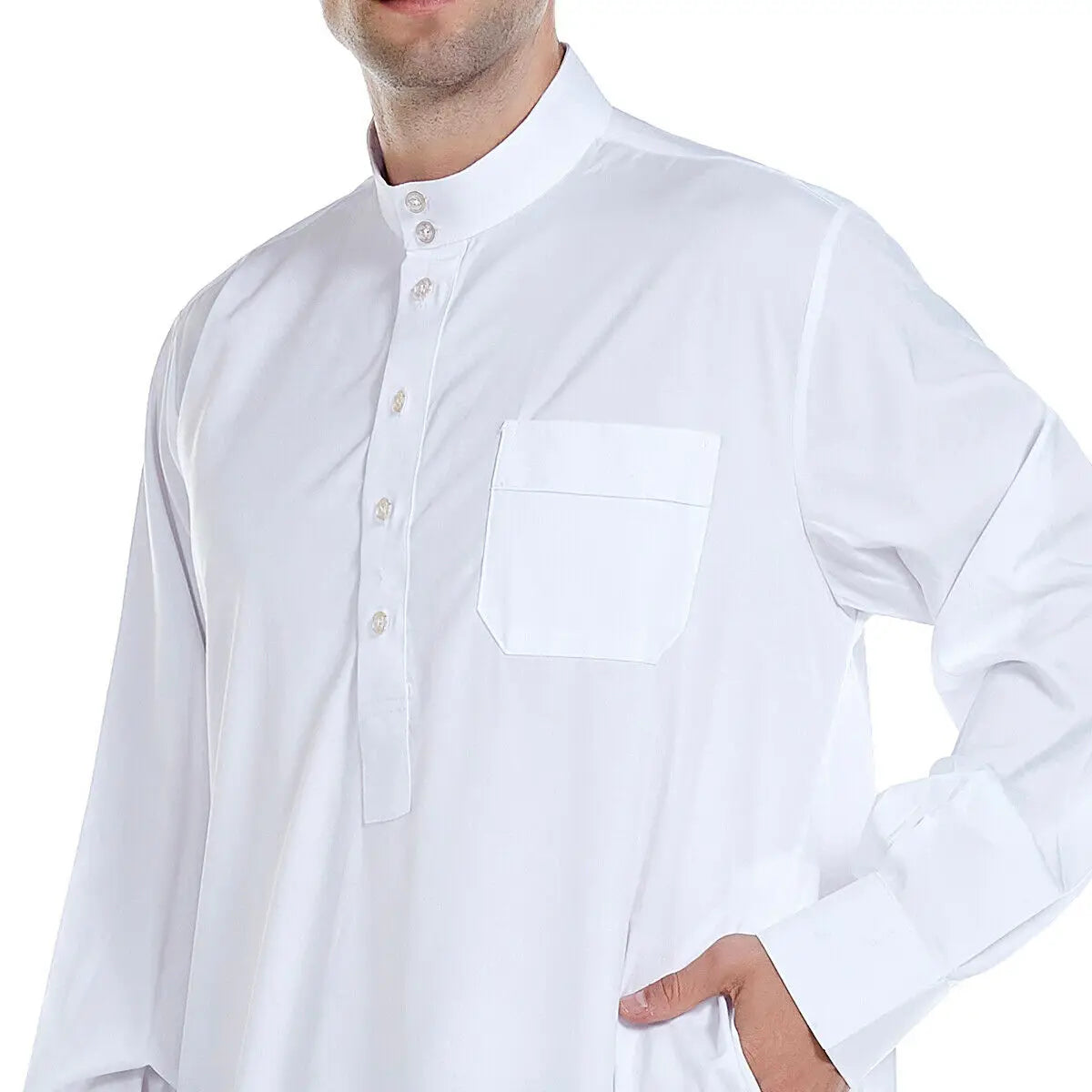Men's Long Sleeve Robe Dubai Daffah Thobe Jubba