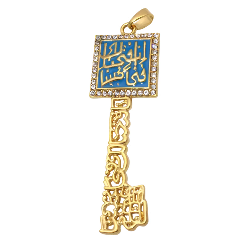Islamic Miftah Pendant Necklace: I love you just like love myself