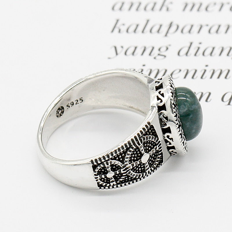 Timeless Jade Silver Ring For Women