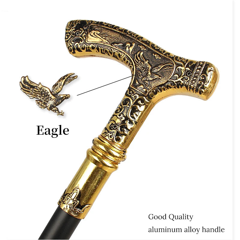 Eagle Engraved Sunnah Luxury Cane – Detachable Spiritual Vintage Walking Stick