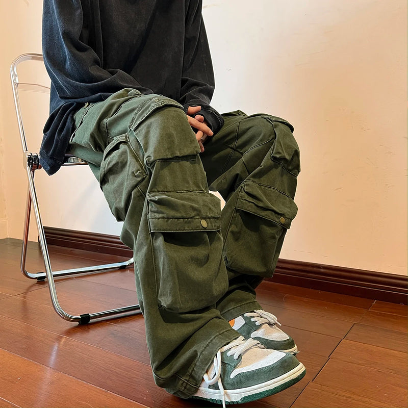 Men's Loose Wide Leg Cargo Pants