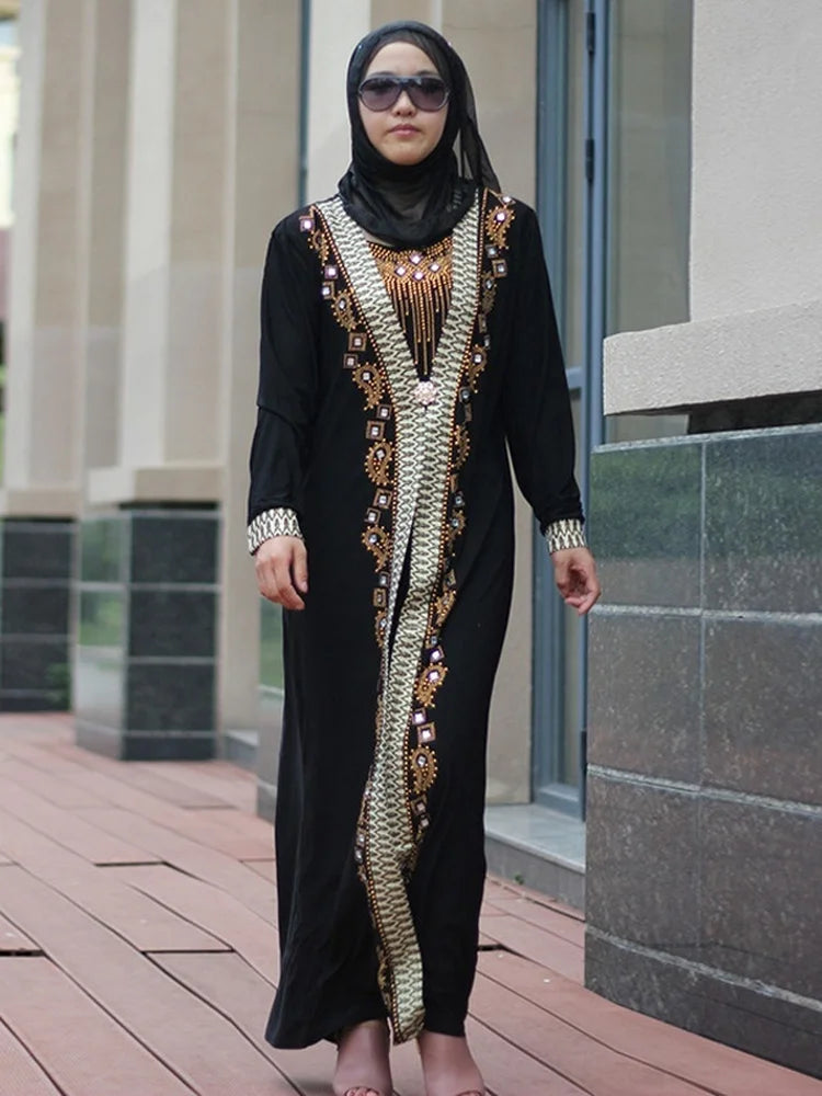 Sequin Beading Kaftan Abaya for Women