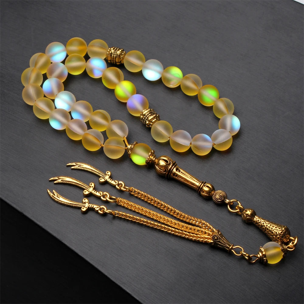 Crystal Tasbih and Bracelet – 33 to 99 Prayer Beads for Dhikr with Shining Synthetic Stones