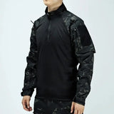 Men's Tactical Set: Breathable Shirt + Waterproof Camo Cargo Pants