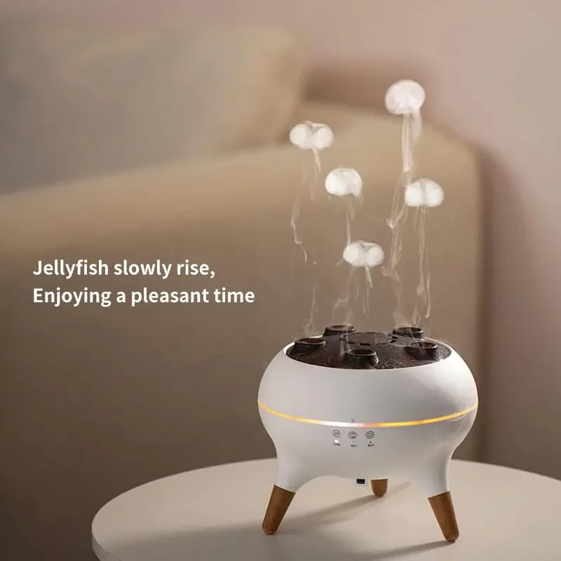 Dynamic Jellyfish Ultrasonic Air Humidifier – 250ml Essential Oil Diffuser with Remote Control & 7-Color Night Lights