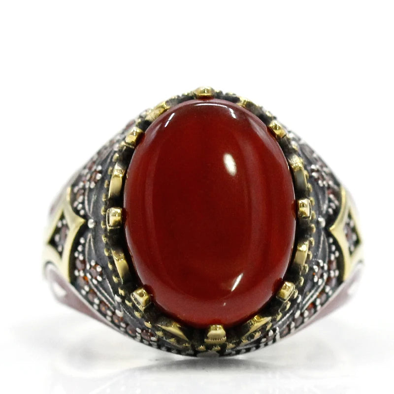 Turkish Aqiq Sunnah Ring for Men