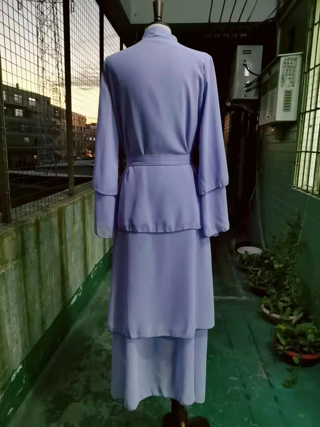 The Classic Feathered Chiffon Abaya For Women