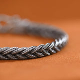 S925 Silver Handmade Woven Bracelet for Men and Women