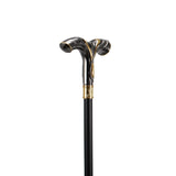 Black and Gold Striped Decorative Walking Cane - 93cm