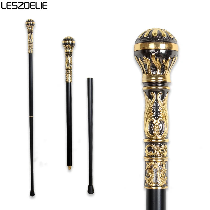 Unisex Luxury Walking Cane – Gold Detachable Stick in 5 Elegant Colors, 93cm