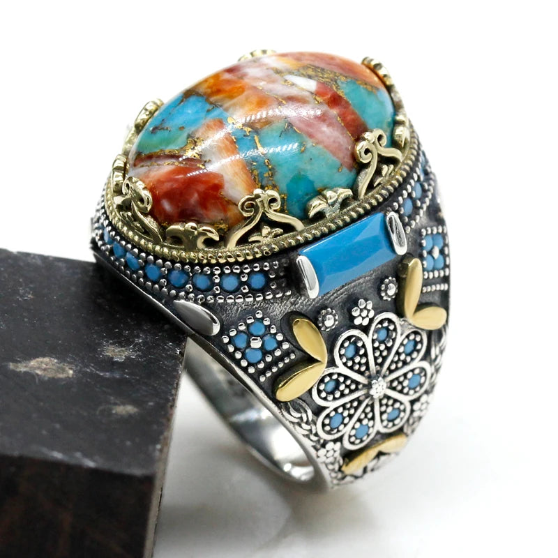 Beautiful Turquoise Turkish Ring for Men