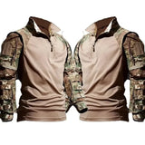 Men's Tactical Set: Breathable Shirt + Waterproof Camo Cargo Pants