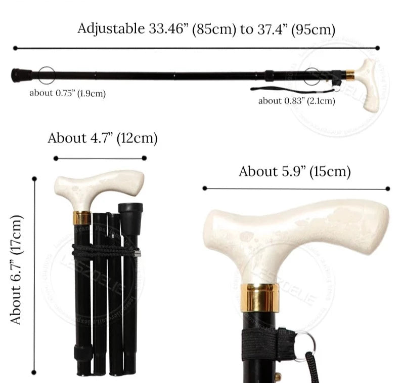 White Resin Sunnah Walking Staff