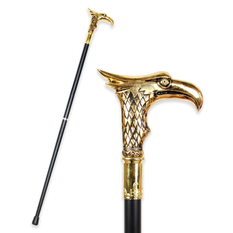 Eagle Head Sunnah Cane – 90cm Detachable Walking Stick with Zinc Alloy Handle & Iron Shaft