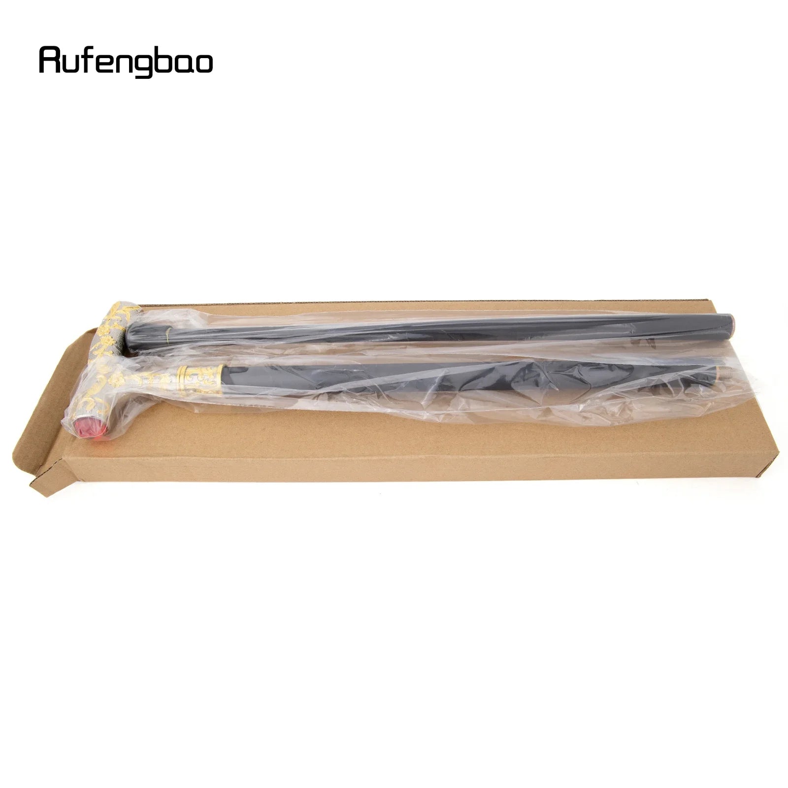 Luxury Crosier Walking Stick – Red Gem Flower Ball Handle, Golden White Design, 92cm