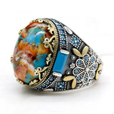 Beautiful Turquoise Turkish Ring for Men