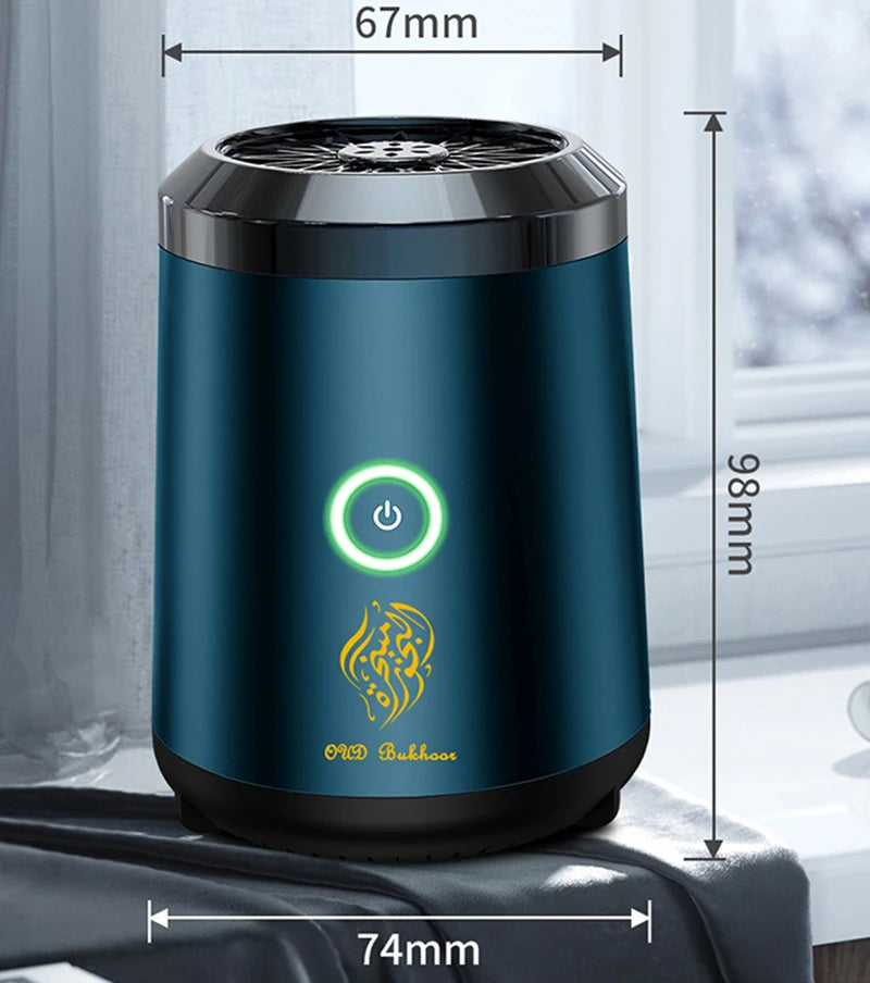 OUD Bakhoor Electric Incense Burner – USB-Powered Ceramic Aroma Diffuser Portable Electronic Censer for Spiritual Fragrance