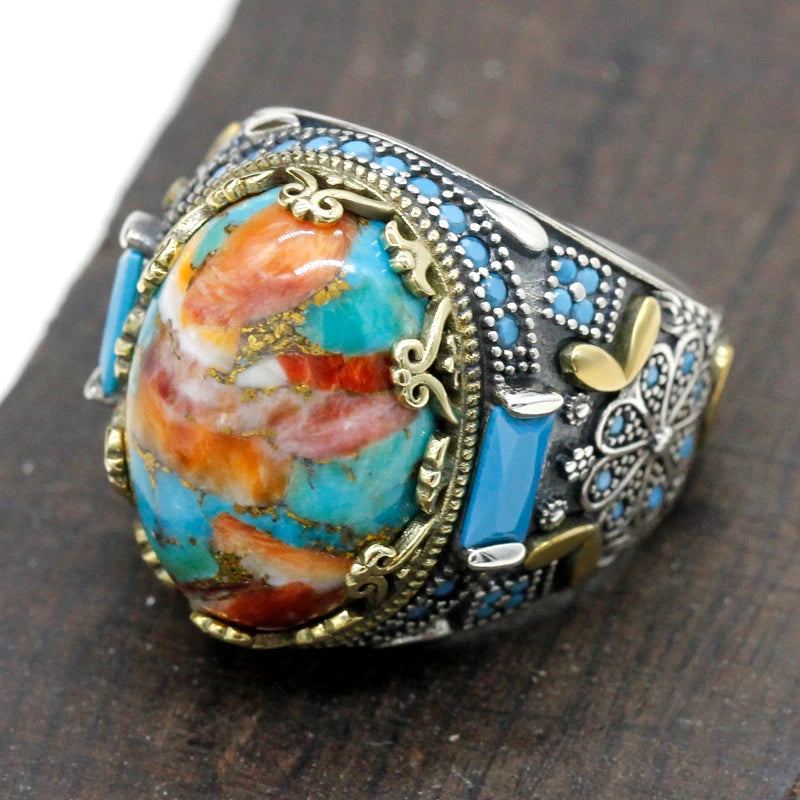 Beautiful Turquoise Turkish Ring for Men