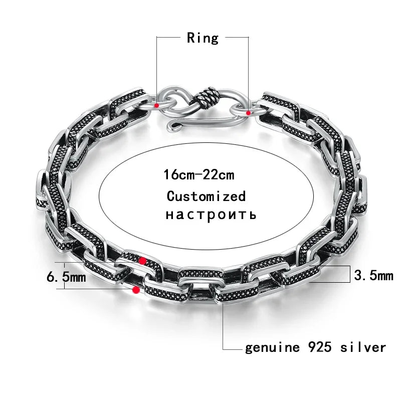 Silver S-Class Hook & Chain Bracelet