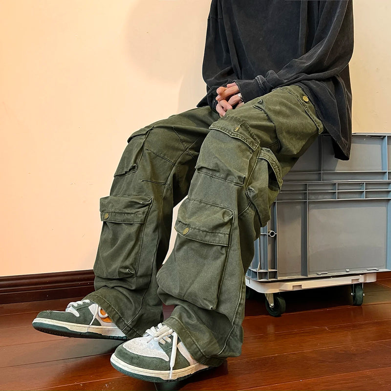 Men's Loose Wide Leg Cargo Pants