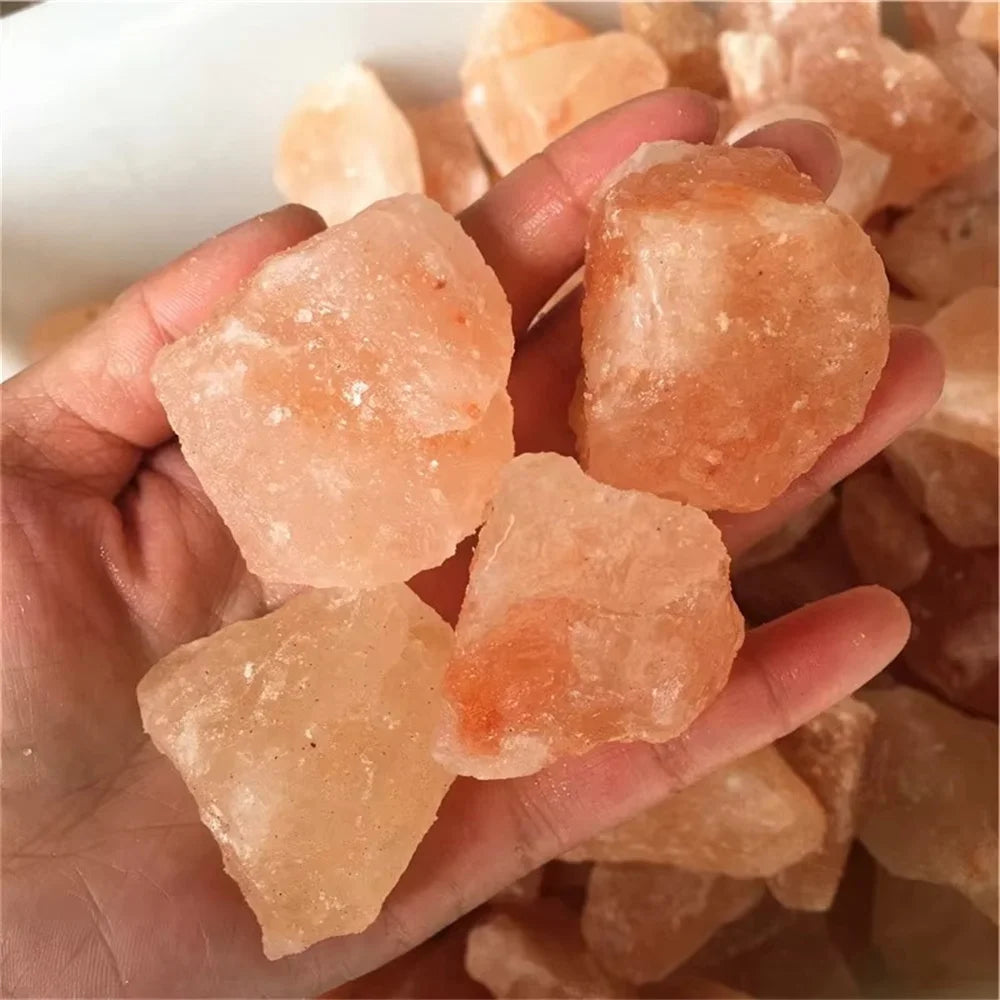 Natural Pink Himalayan Salt Rock Chunks - Aquarium & Terrarium Decor, Mineral Gravel (20-500g)