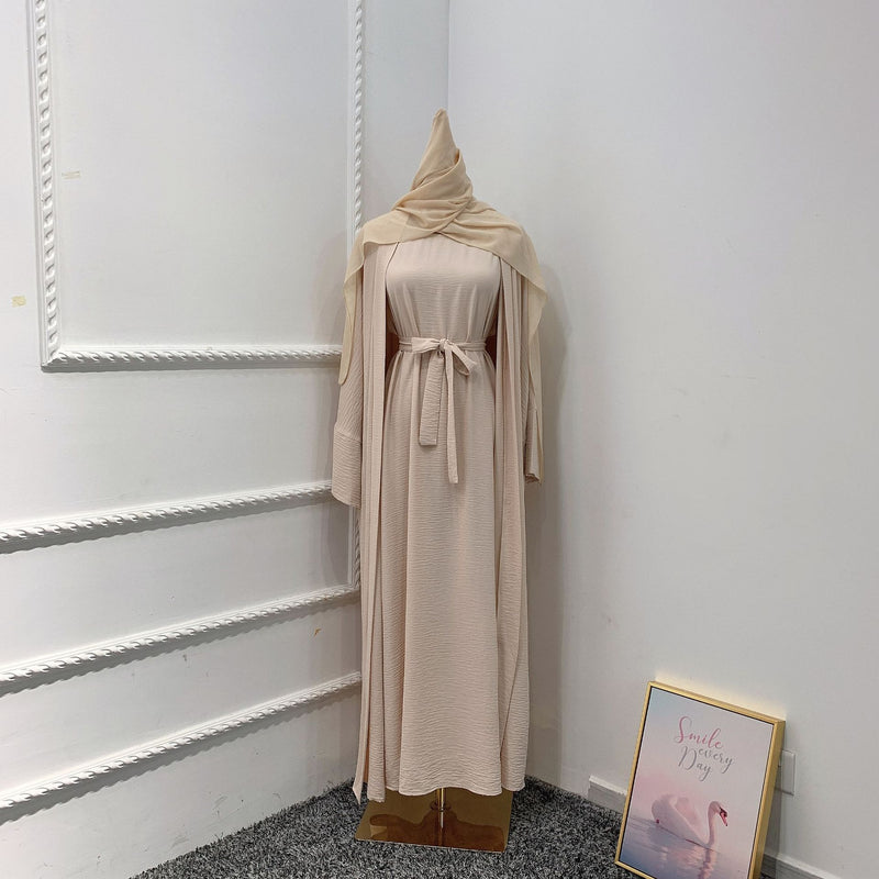 Turkish Two-Piece Open Style Abaya for Women