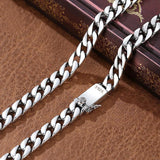 Sterling Silver 7MM Cuban Link Miami Chain Necklace