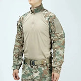 Men's Tactical Set: Breathable Shirt + Waterproof Camo Cargo Pants