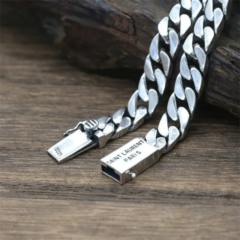 Sleek Sterling Silver Chain link Bracelet