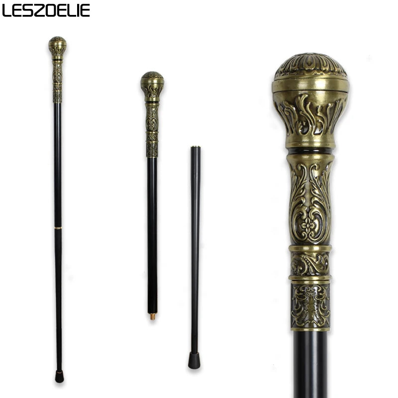 Unisex Luxury Walking Cane – Gold Detachable Stick in 5 Elegant Colors, 93cm