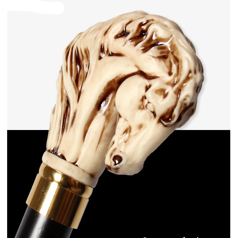 Limited Horse Head Sunnah Cane – 97cm Detachable Wooden Walking Stick