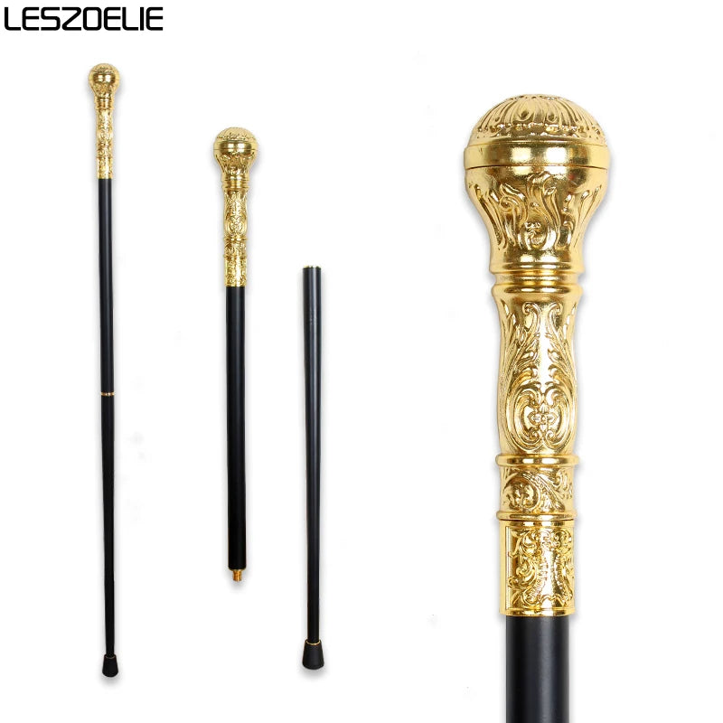 Unisex Luxury Walking Cane – Gold Detachable Stick in 5 Elegant Colors, 93cm