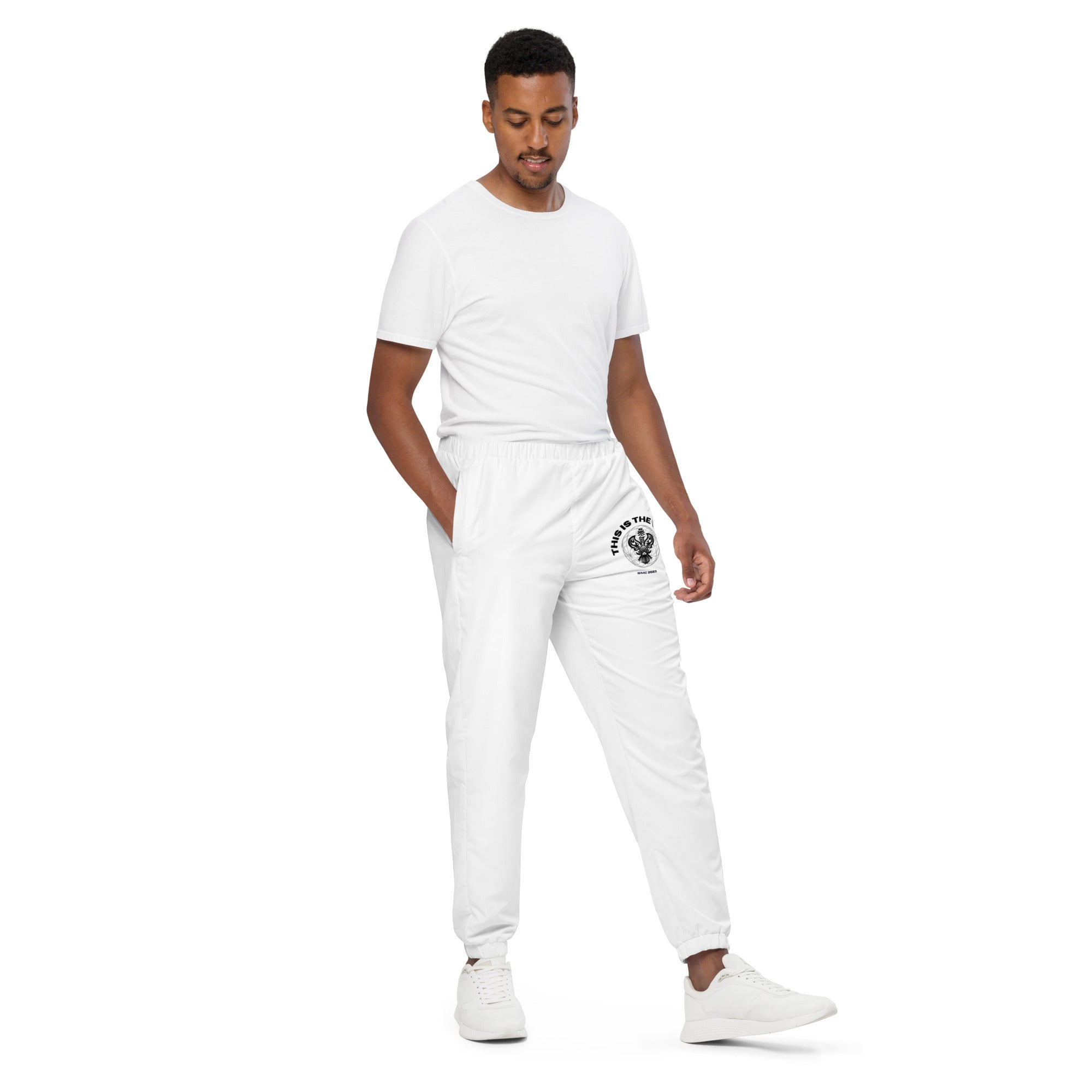 SMC THIS IS THE WAY WHITE TRACK PANTS