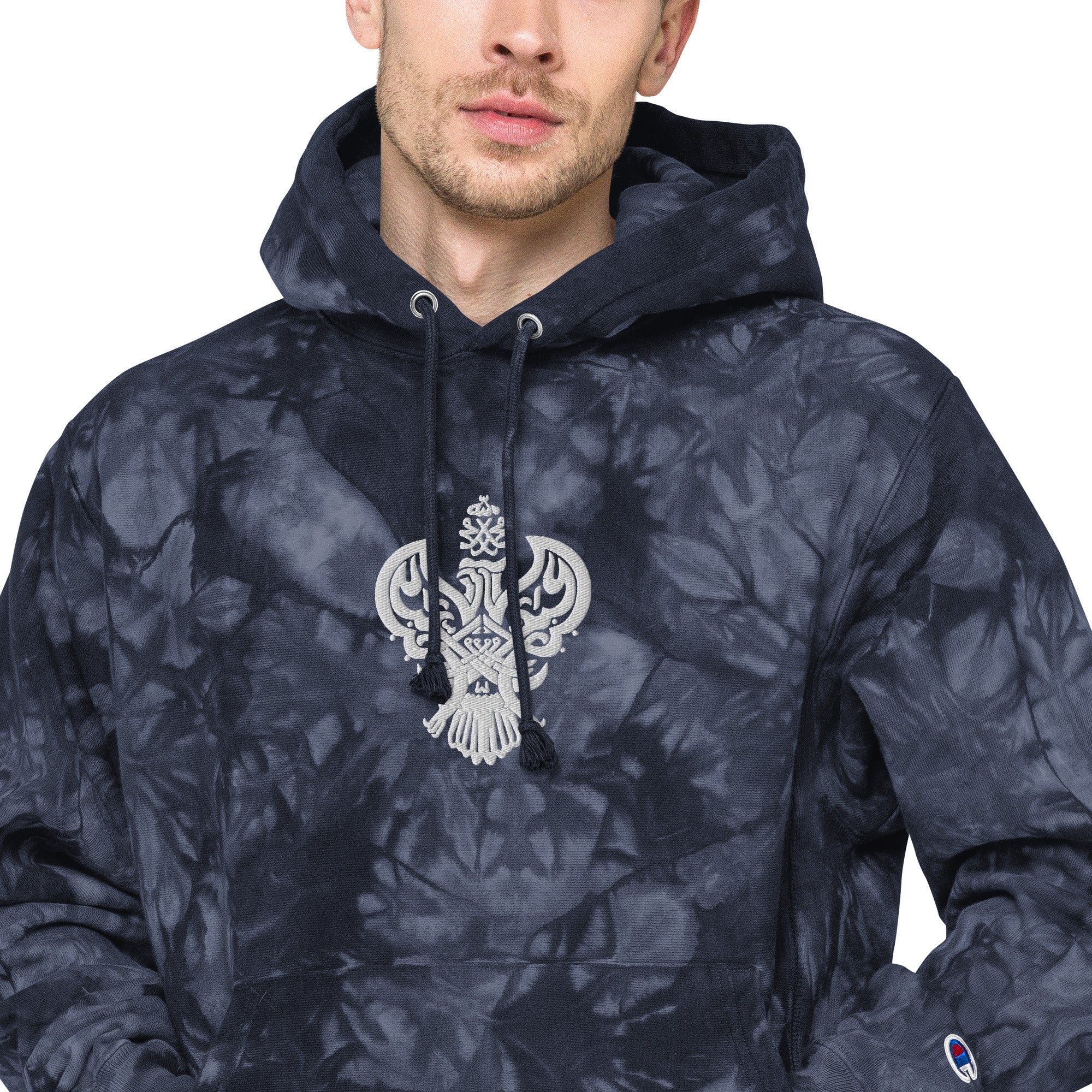 SMC Phoenix Embroidered Unisex Champion tie-dye hoodie