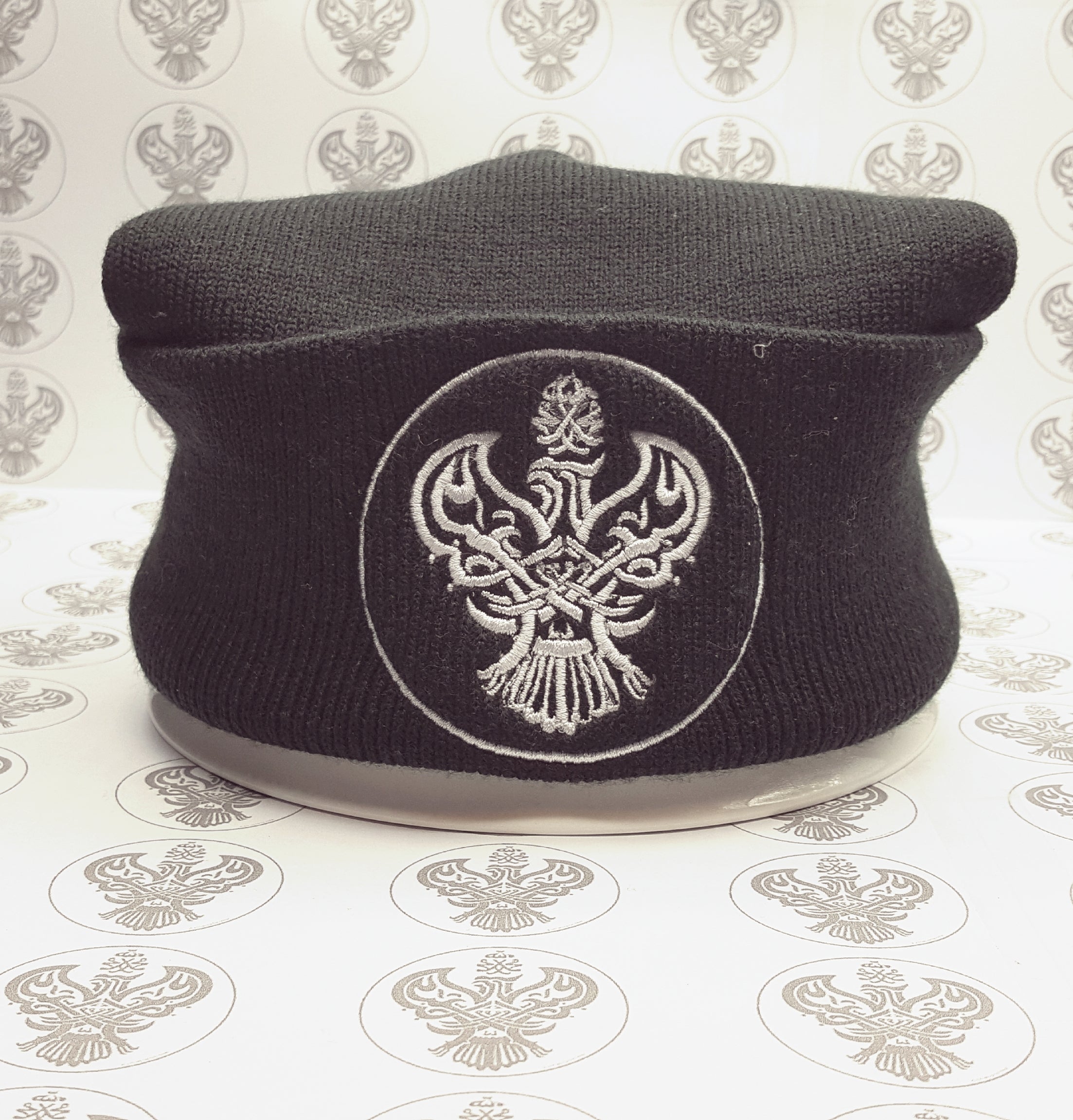 Black Beanie with blessed Phoenix calligraphy.