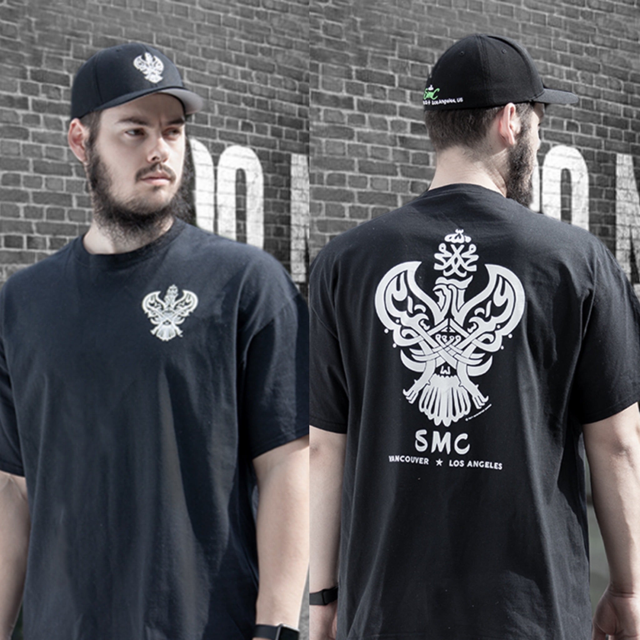 Sufi Meditation T-Shirt (Black / White) with Iconic Phoenix Design.