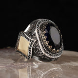 Ottoman Black Zircon Ring For Men