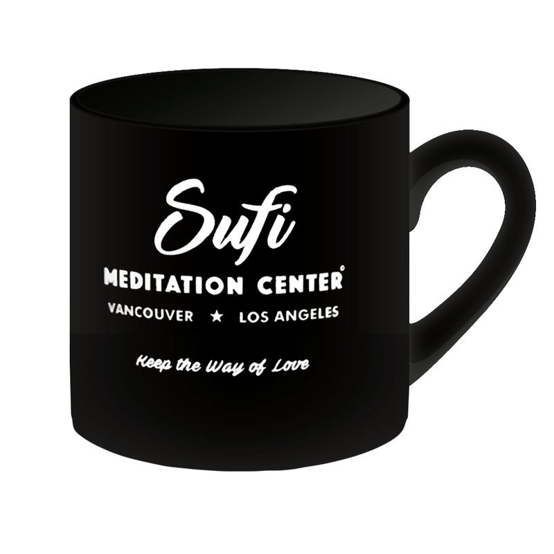 Blessed Sufi Meditation mug with Phoenix design (black).