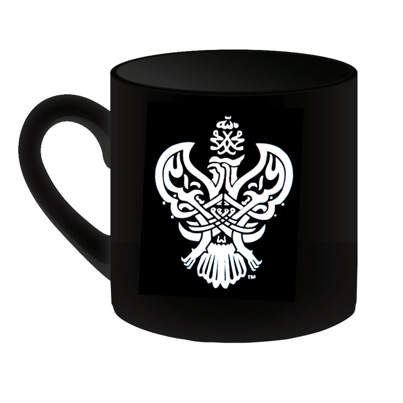 Blessed Sufi Meditation mug with Phoenix design (black).