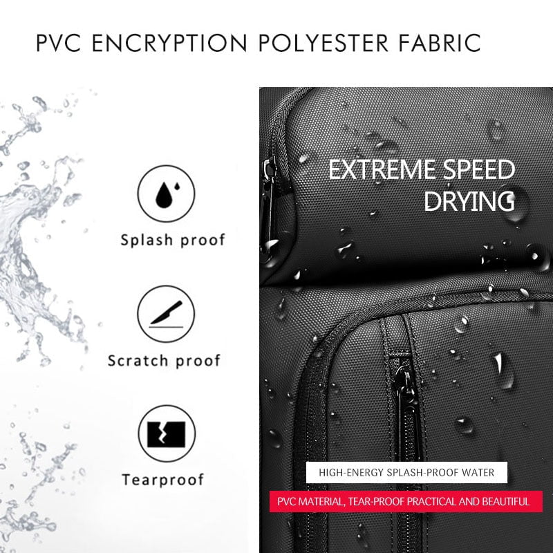 EURCOOL Men USB Charging Shoulder Crossbody Bags