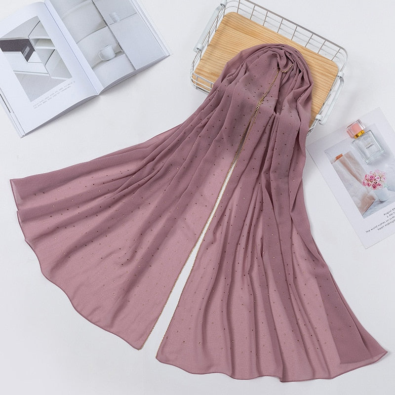 Luxury Chiffon Head Scarfs Hijabs