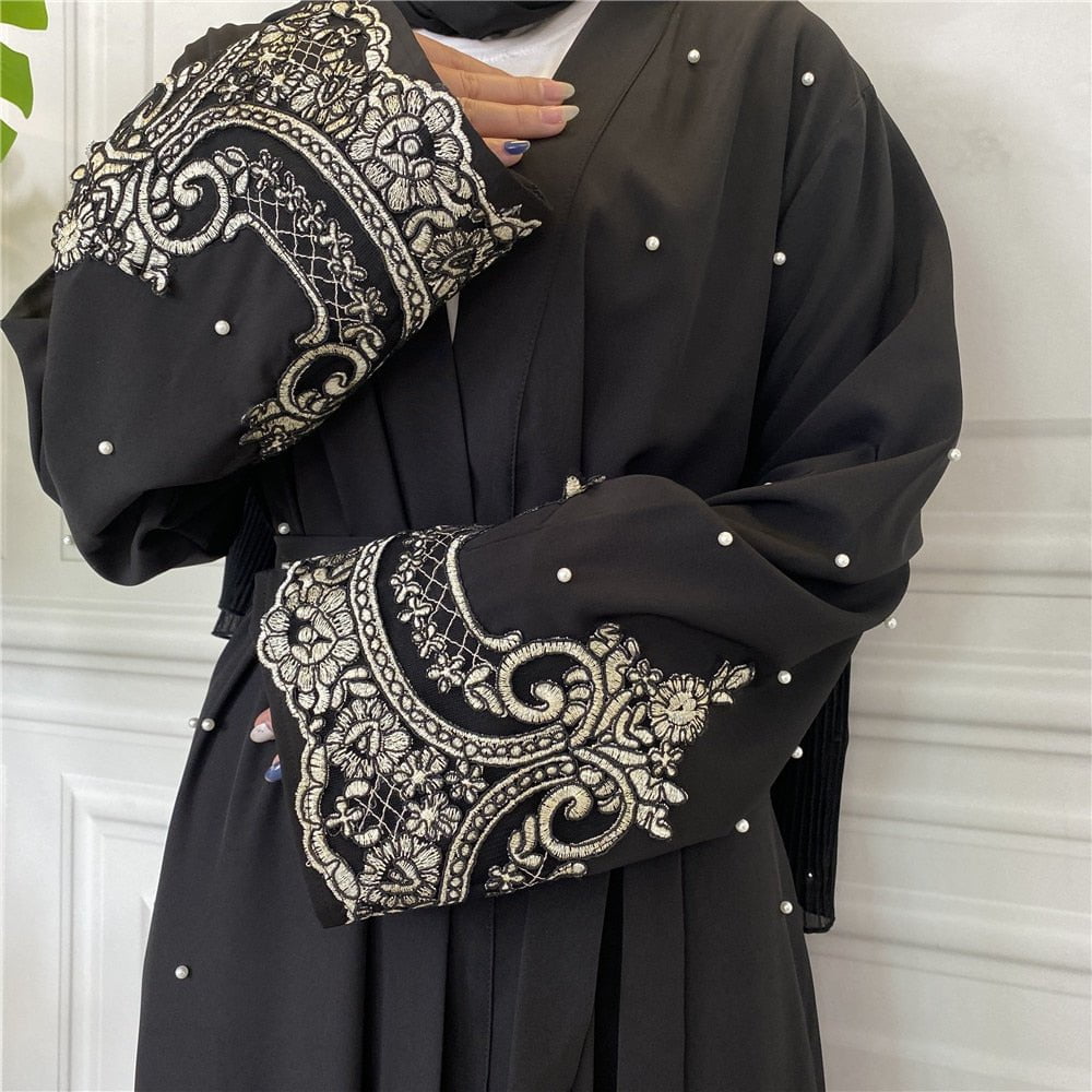 The Pearls & Lace Abaya For Women