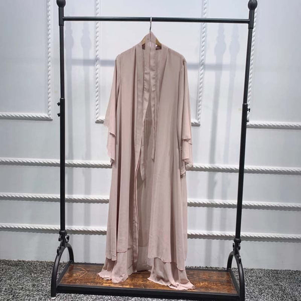 The Satin Open-Front Abaya for Women