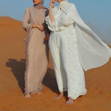 Handmade Drape Chiffon Abaya For Women