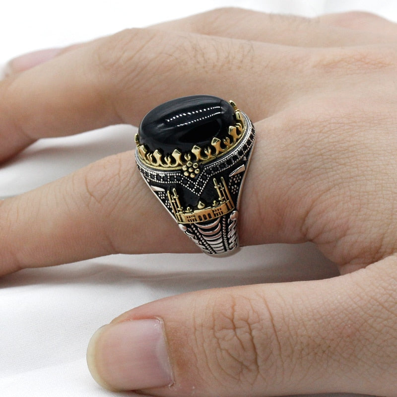 Black Ottoman Sunnah Ring for Men