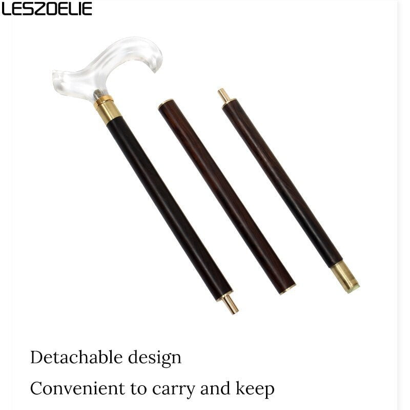 4 Styles Luxury Wooden Staff Transparent  Acrylic Handle
